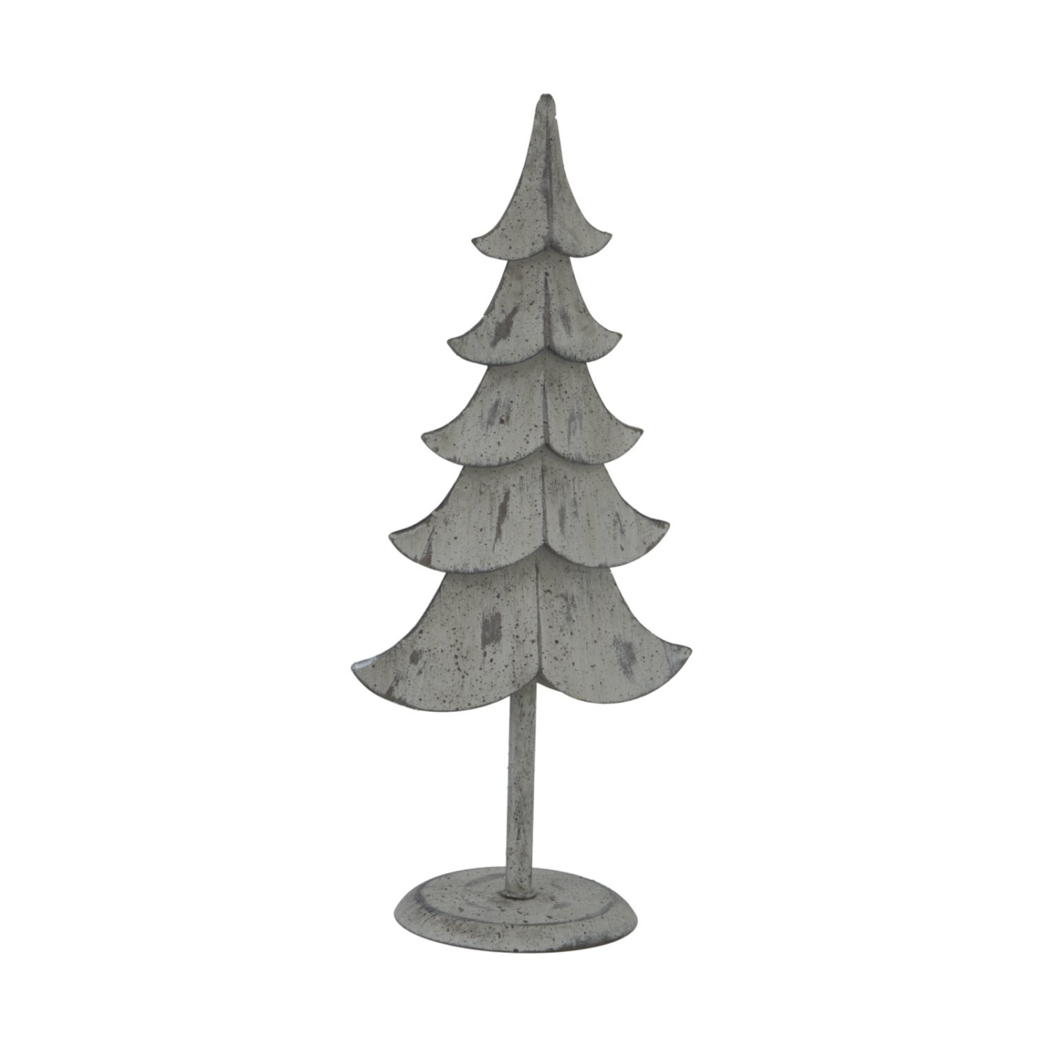 Large Rustic Metal Standing Tree Sculpture For Wall Decor - Grey