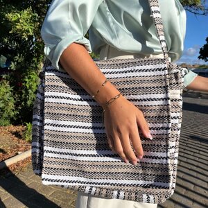 Soft Banjar Laptop Bag - Cream  Grey, Stylish  Durable