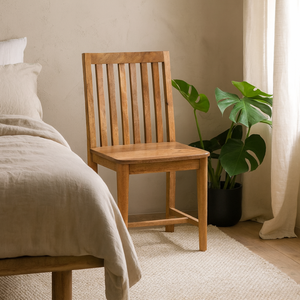 Wyld Haus Verona Solid Mango Wood Dining Chair in Oak Finish