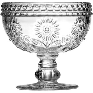 Daisy Pressed Glass Sundae Glass Dish