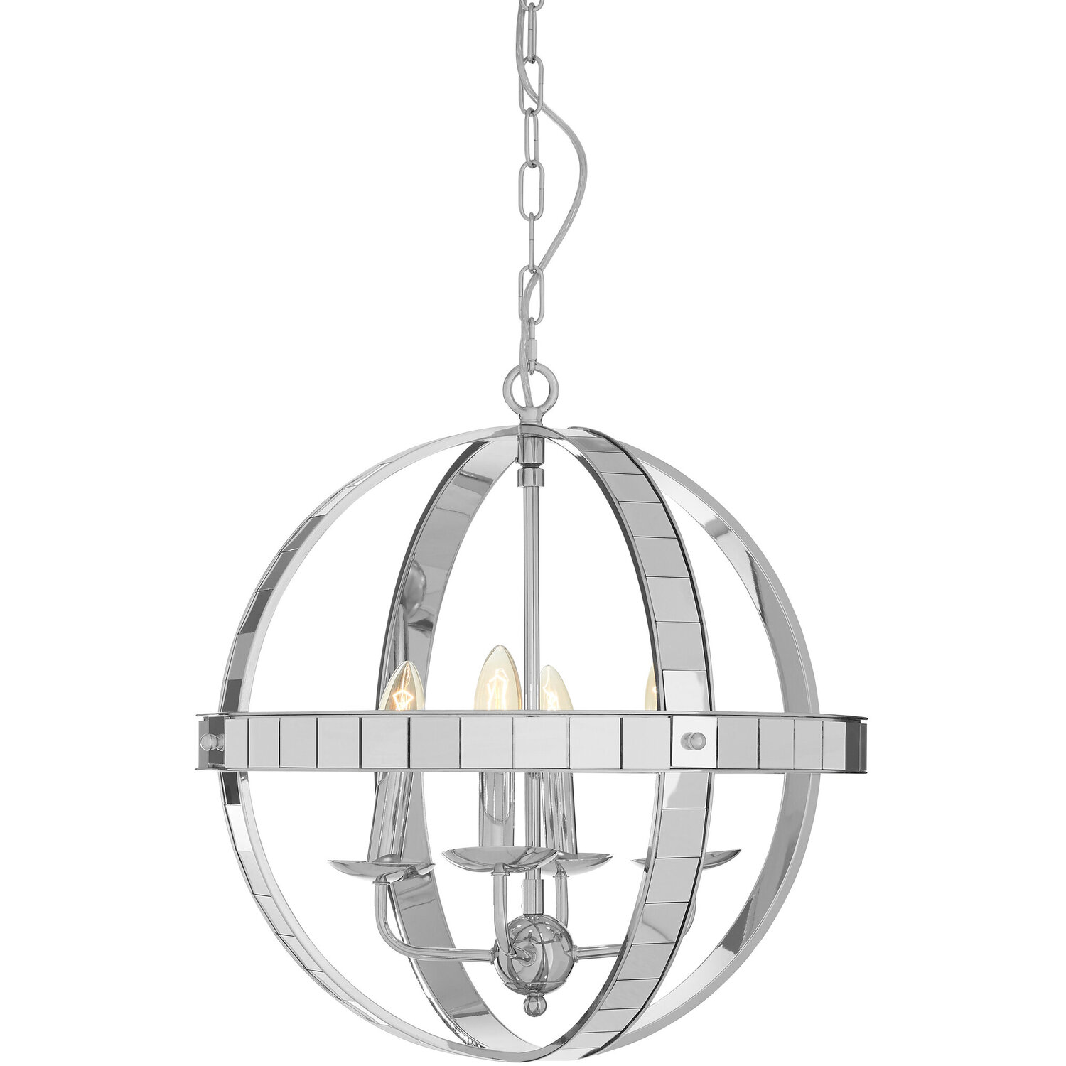 Kensington Townhouse Rounded Pendant Light - Silver