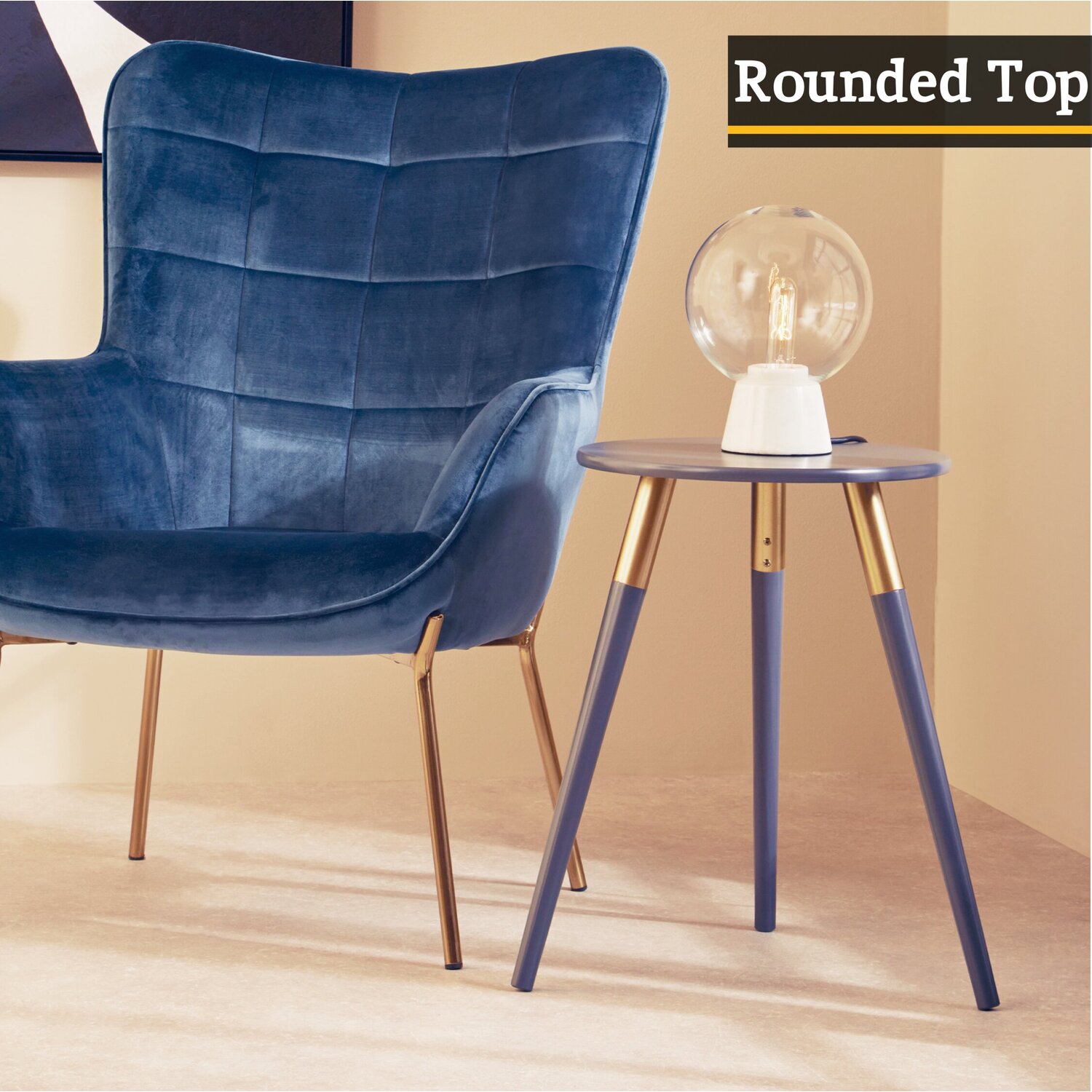 Nostra Dark Grey Side Table - Grey