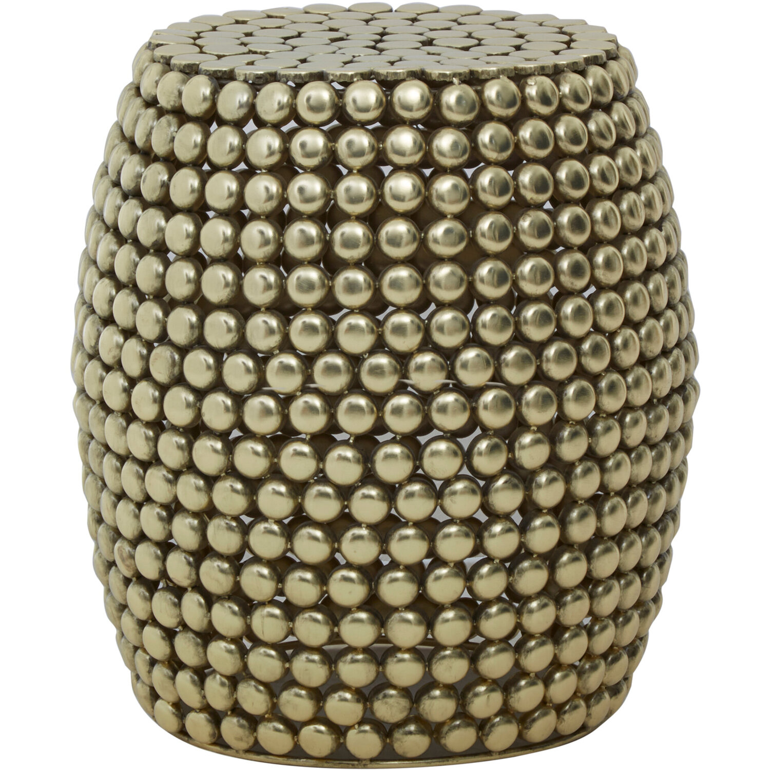 Templar Gold Finish Stool and Side Table - Gold