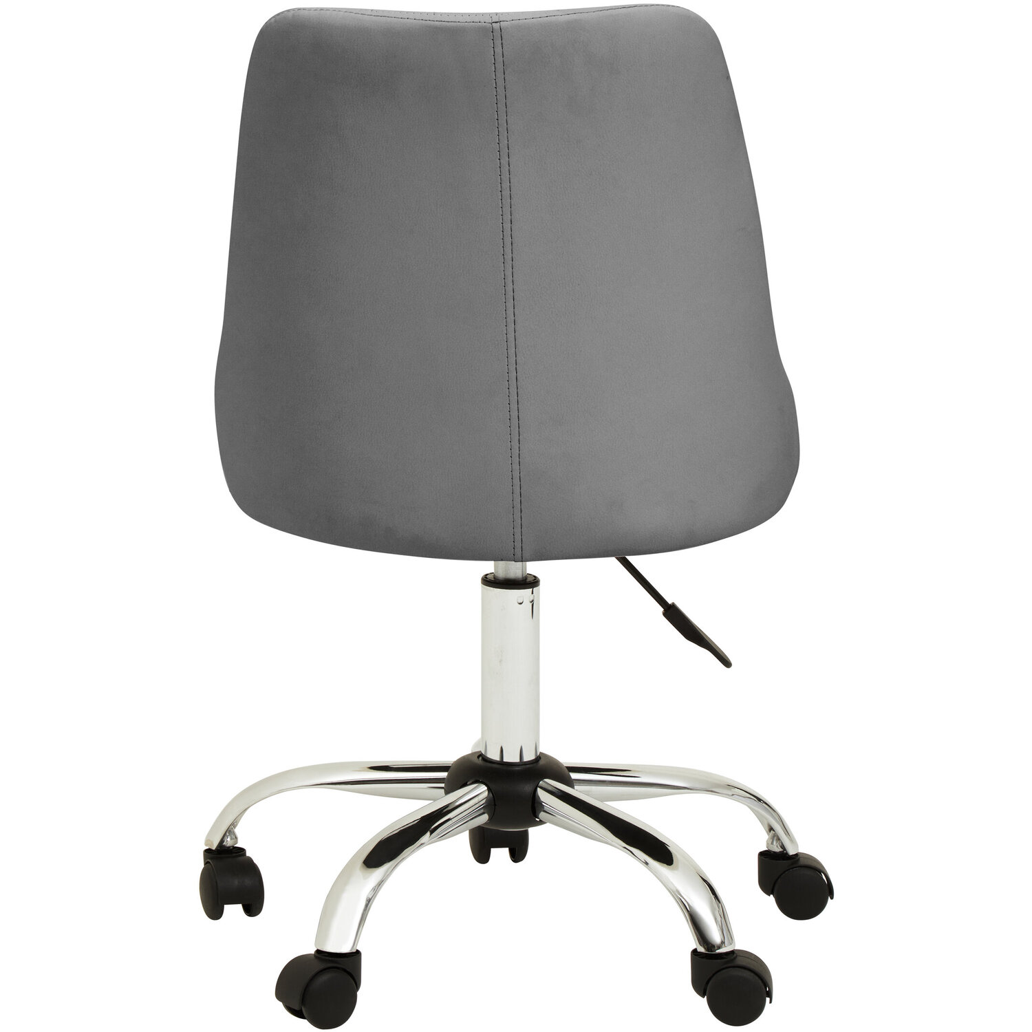 Brent Grey Leather Effect Home Office Chair - Grey