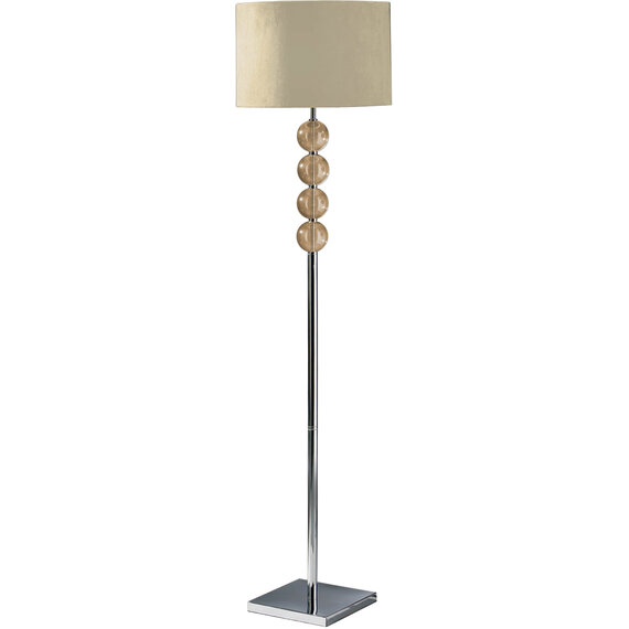 Mistro Cream Suede Effect Shade Floor Lamp.