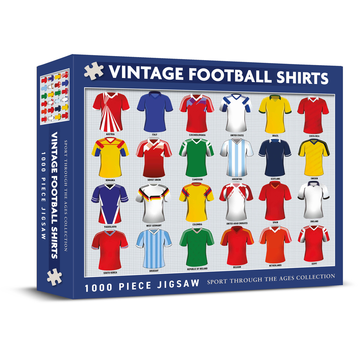 Coach House Partners Vintage Football Tops 1000 Piece Jigsaw Puzzle - Multi