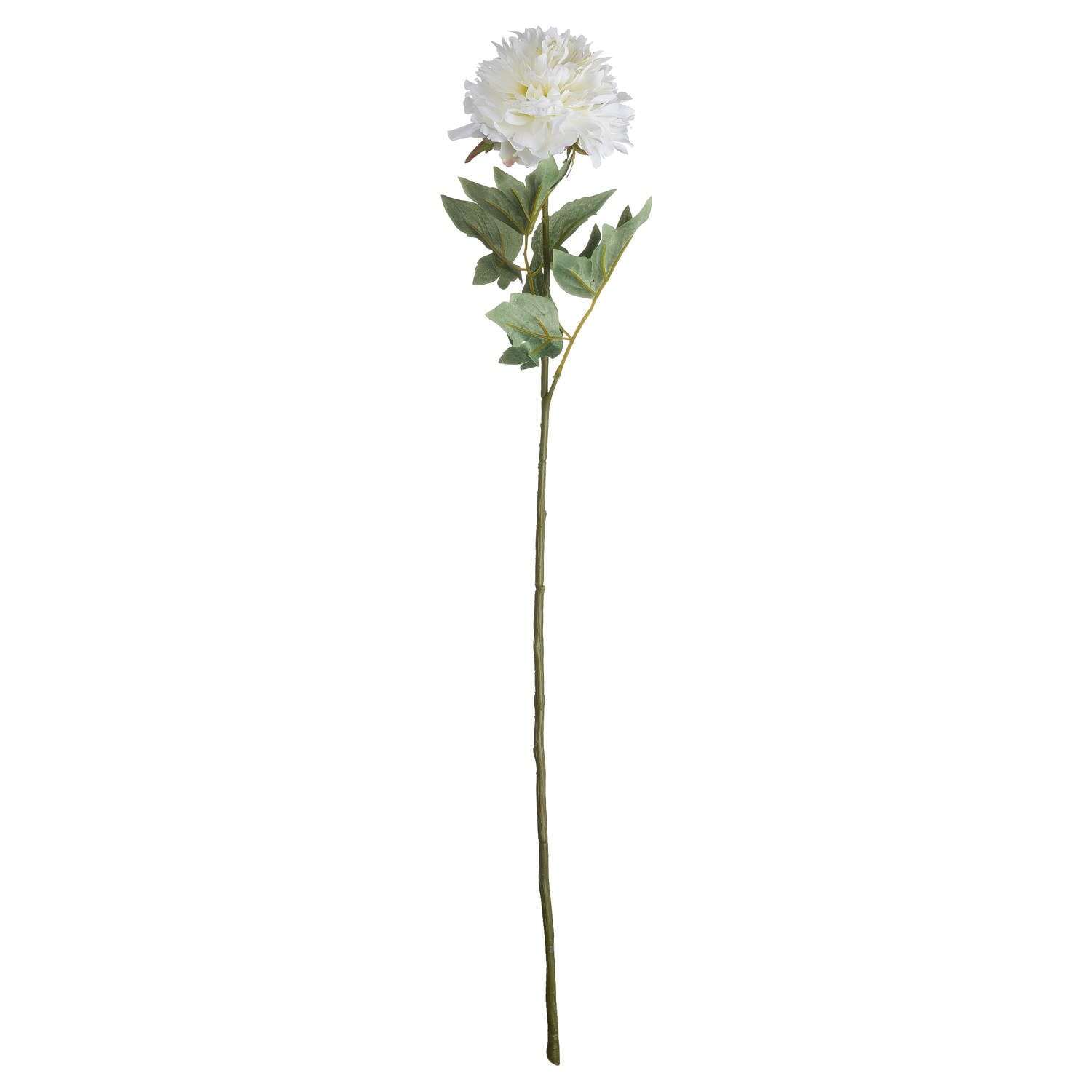 Set of 3 Classic Artificial Peony Stems - White
