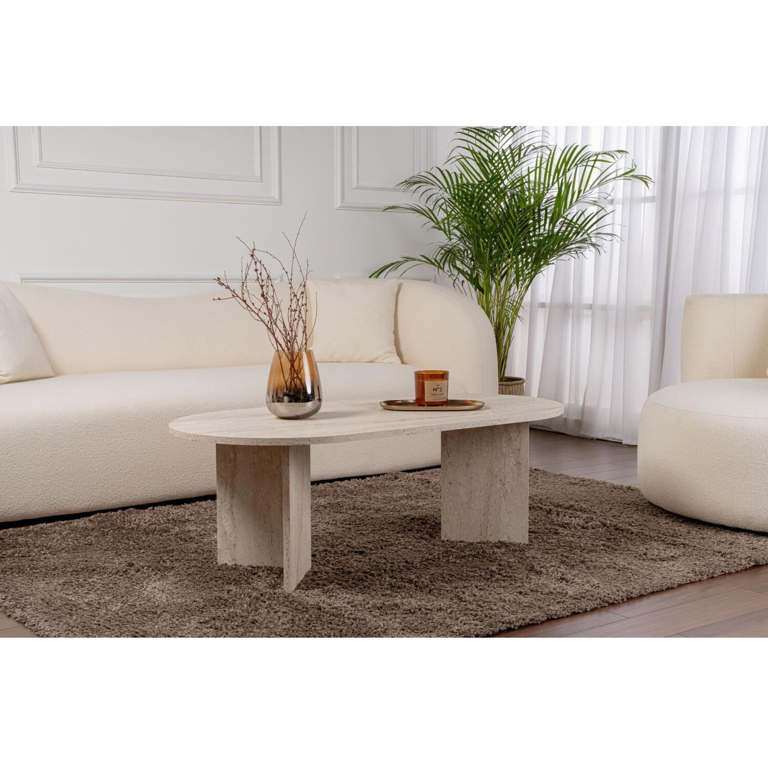 Decortie Sable Coffee Table - Travertine