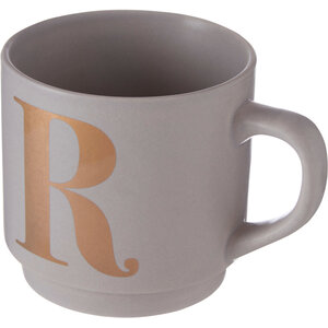 Signet Grey Monogram Mug,R