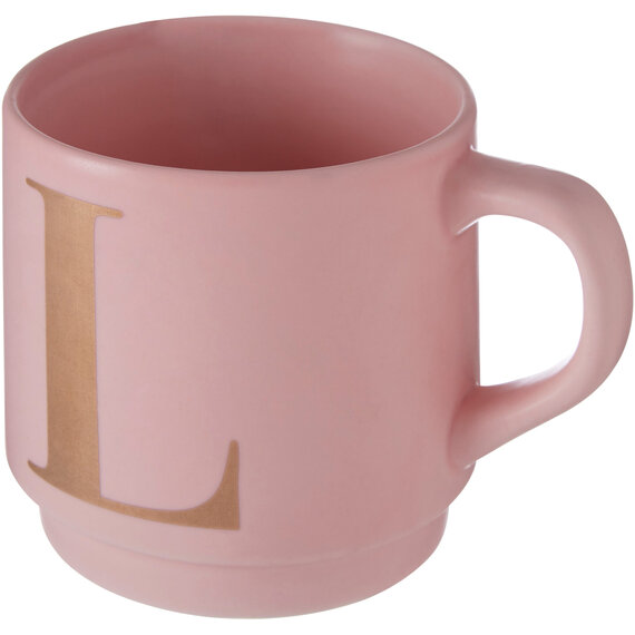 Signet Pink Monogram Mug, L