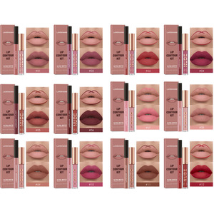 Langmanni 2-Piece Matte Lip Kit Liquid Lipstick Lip Liner Set