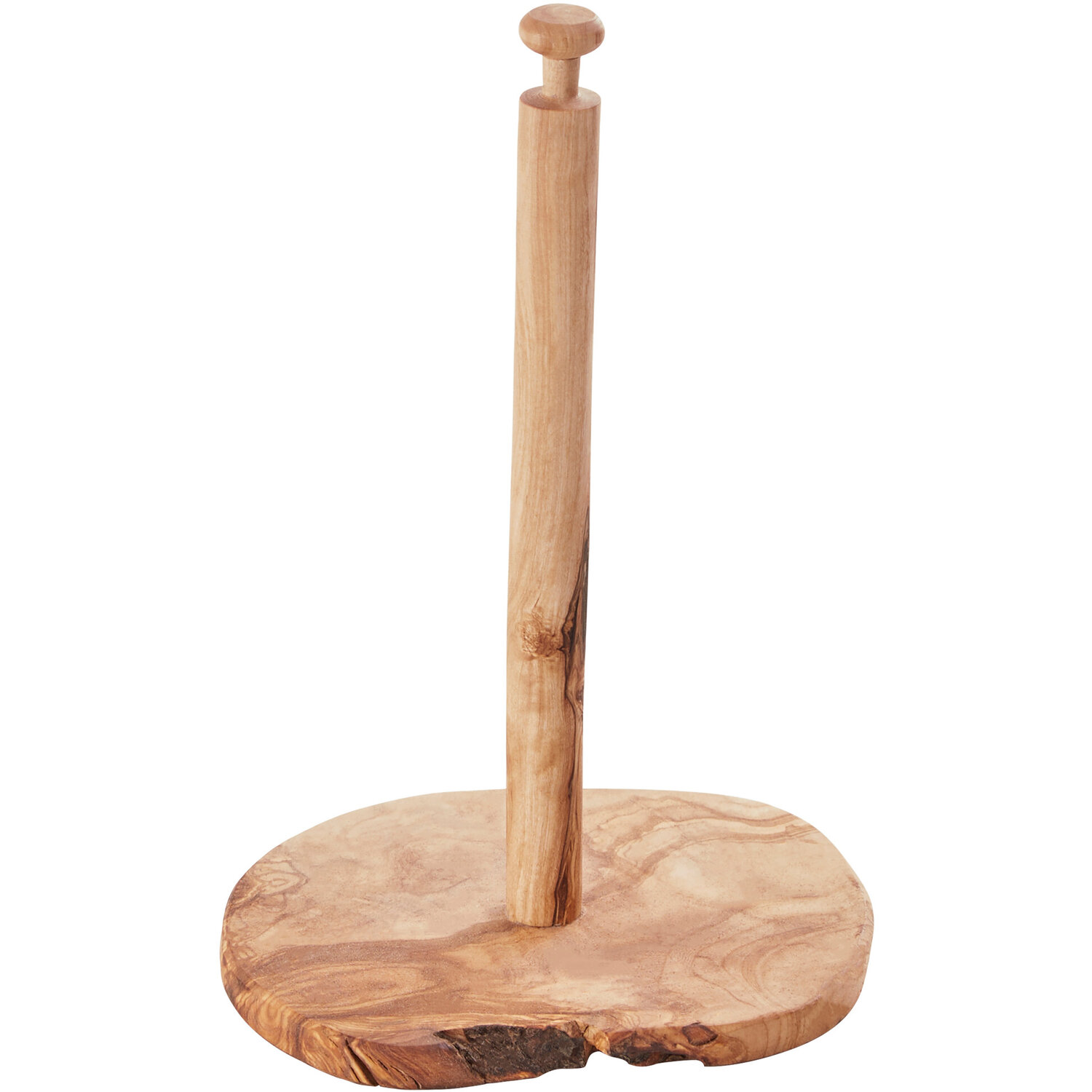 Kora Olive Wood Kitchen Roll Holder - Natural