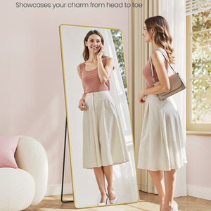 Full Length Mirror, Rectangle Full Body Mirror with Stand