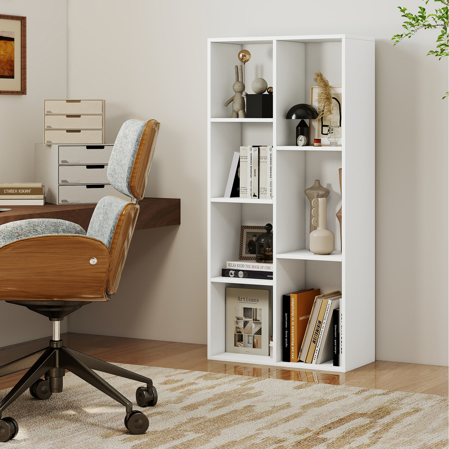 Display Rack Cube Organizer - White