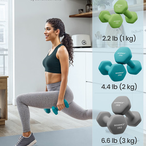 SONGMICS 6-Piece Neoprene Dumbbell Set with Stand