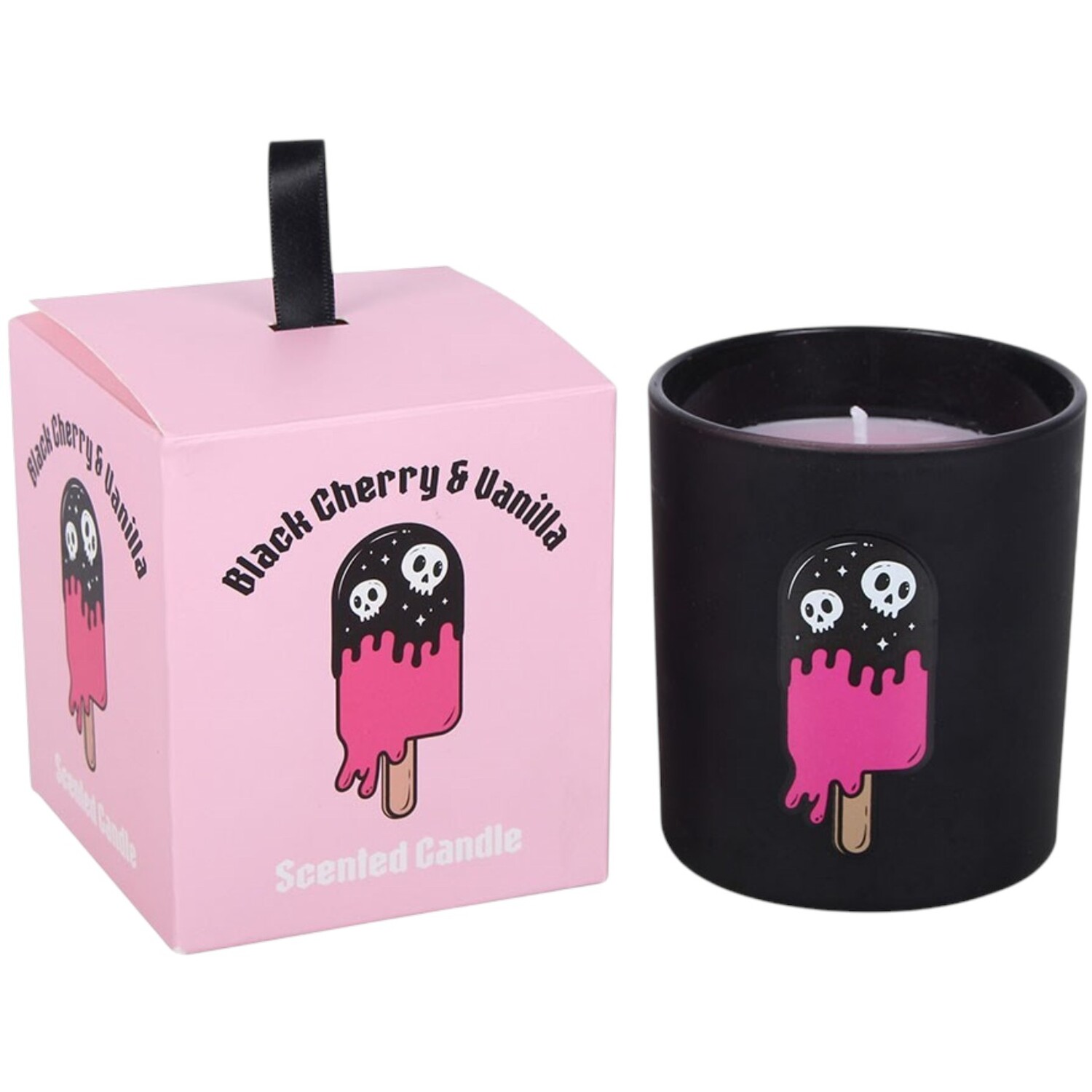 Kingsbury Gifts Scented Jar Candle With A Gothic Illustration - Black