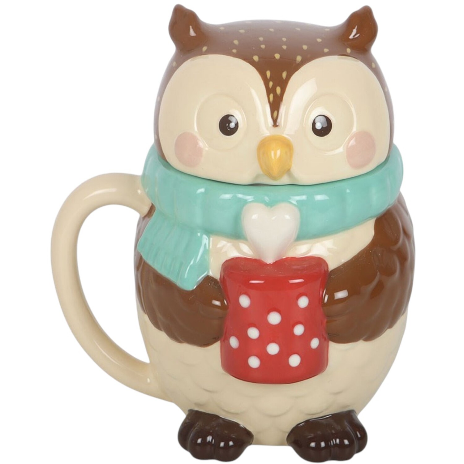 Kingsbury Gifts Oliver Owl Lidded Mug - Multicolour
