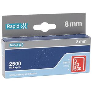 RAPID 53/8B 8mm Galvanised Staples Box 2500