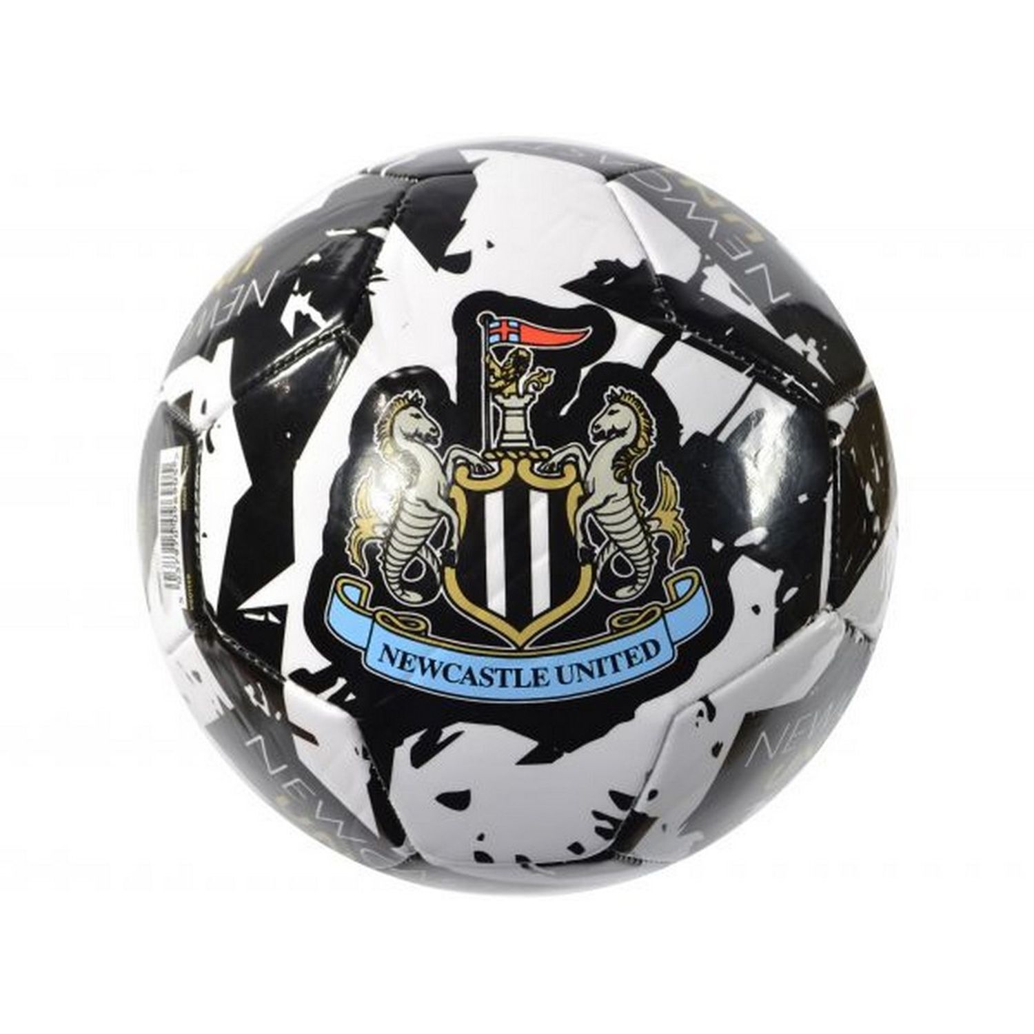 Newcastle United Fc Graffiti Football - Black/White/Gold