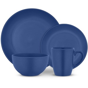 16 Piece Stoneware Dinner Set Blue