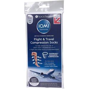 1 Pack Mens 18 mmHg Graduated Compression Flight Socks for DVT