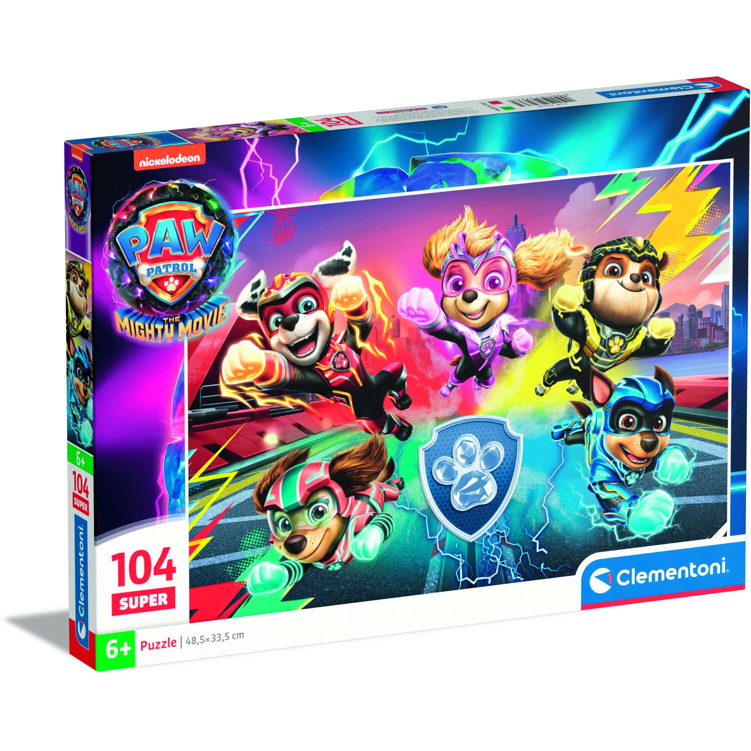 Clementoni Paw Patrol Mighty Movie 104 Piece Puzzle With Xl Pieces - Purple