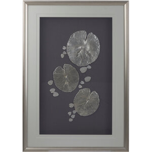 Nason Silver Leaf Design Framed Wall Art