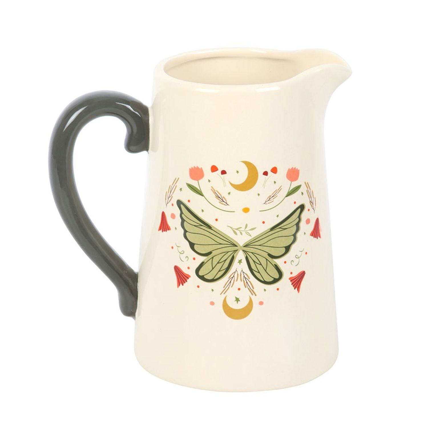 Something Different Ceramic Fairy Wing 1200Ml Flower Jug - White