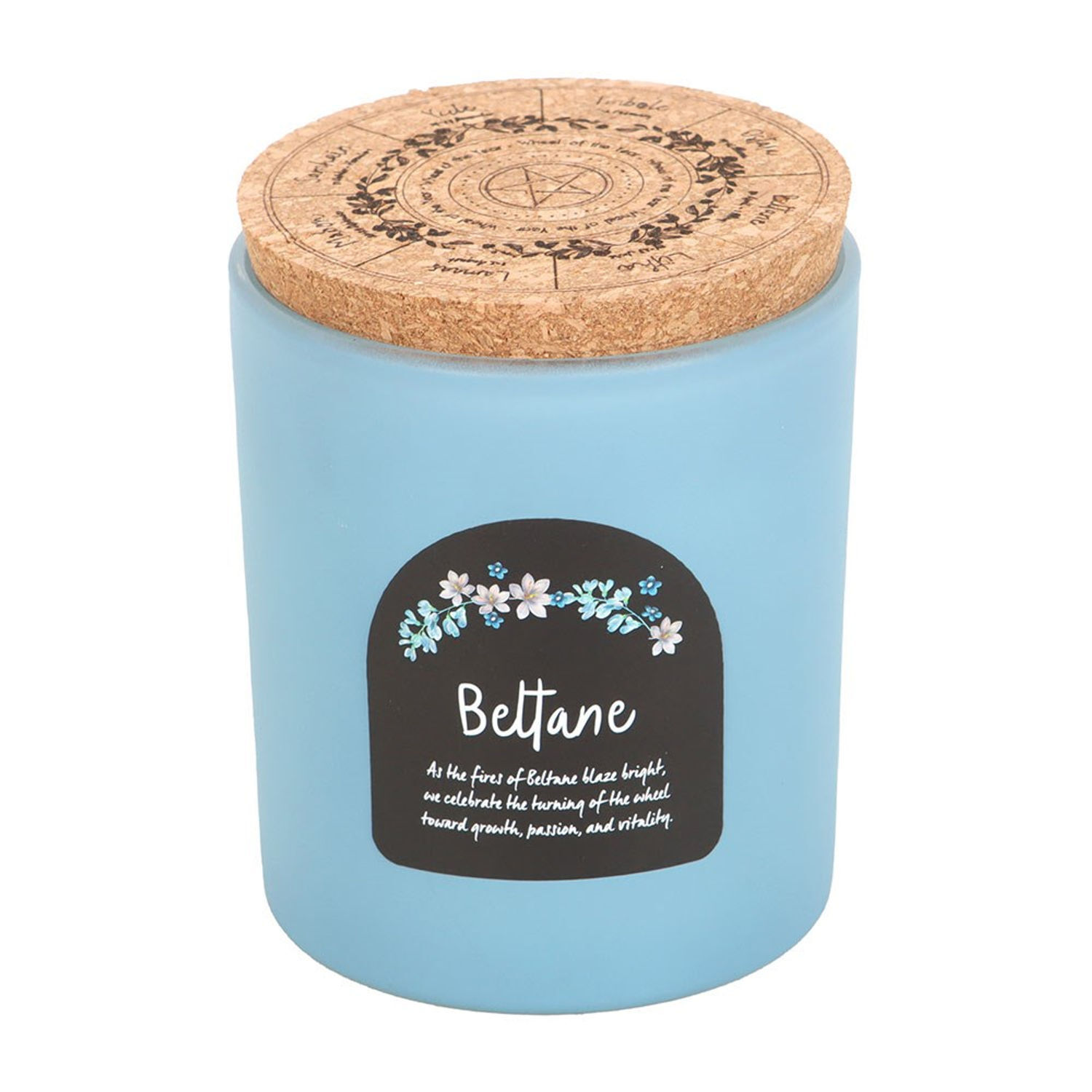Something Different Wheel Of The Year Orange Blossom Beltane Candle - Sky Blue