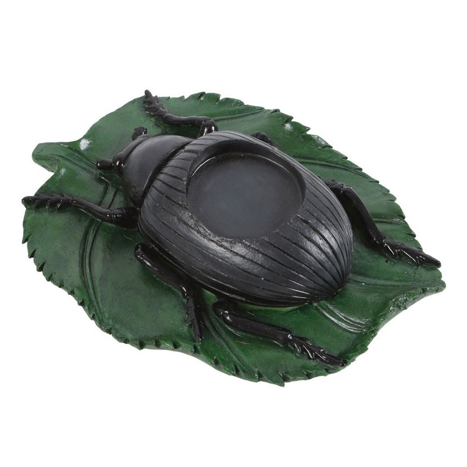Something Different Beetle Tealight Holder - Black/Green