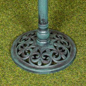 Green Bronze Effect Garden Twin Bird Bath with Bird Sculptures shot 16981464