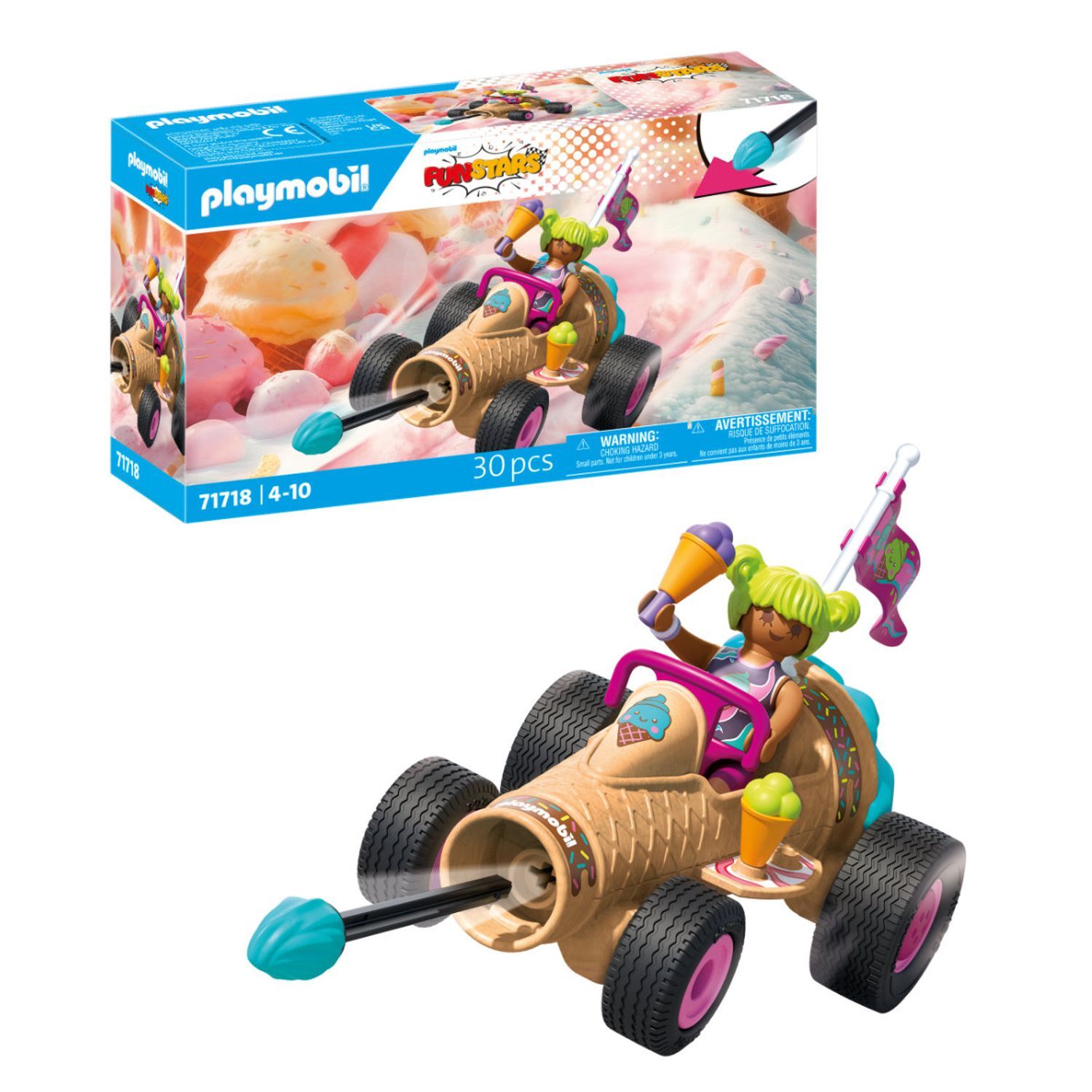 Racing Ice Cream Cone - Pink