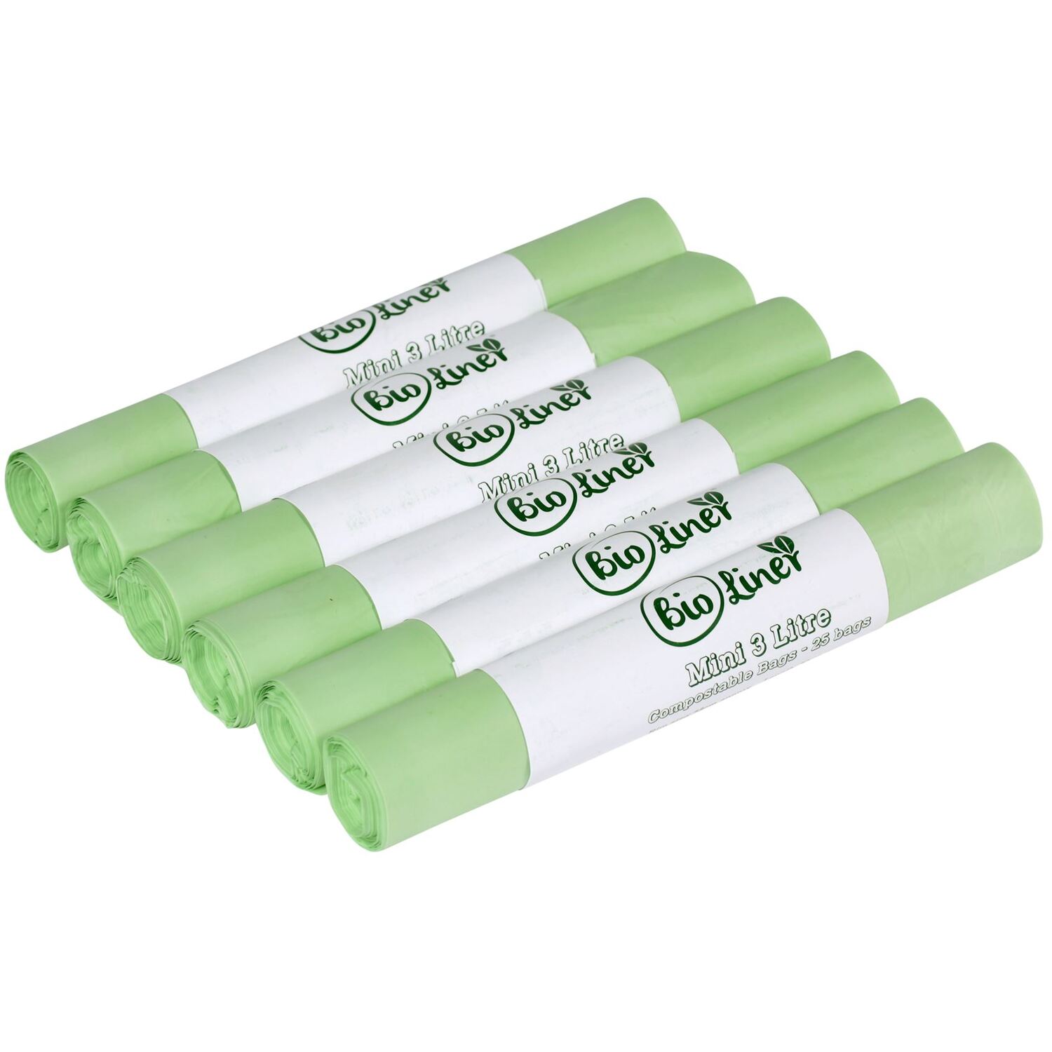 Bioliner 3 Litre Mini Compostable Food Waste Bin Bags - Green / 6 - Image 7
