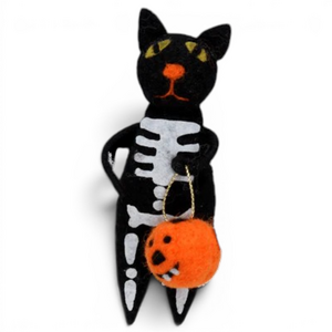 Skeleton Cat Hanging Halloween Decoration
