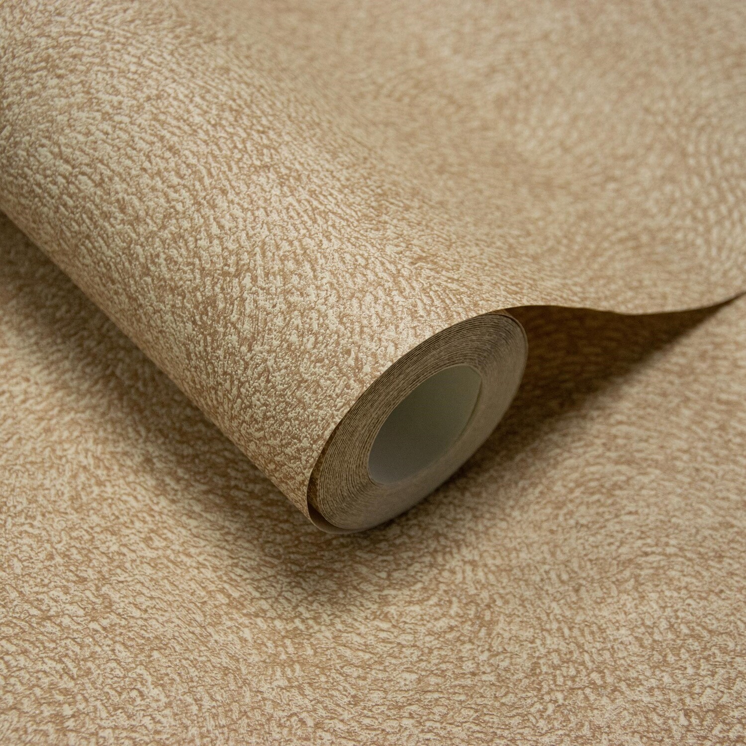 Grandeco Santiago Swirled Stitch Textured Blown Vinyl Wallpaper - Terracotta