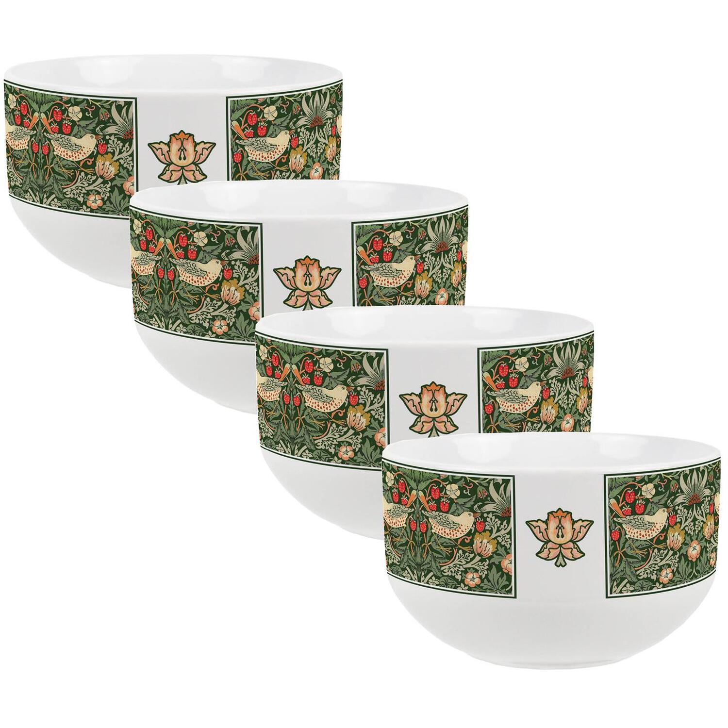 Image of Green Strawberry Thief Ceramic Bowl -&hellip;