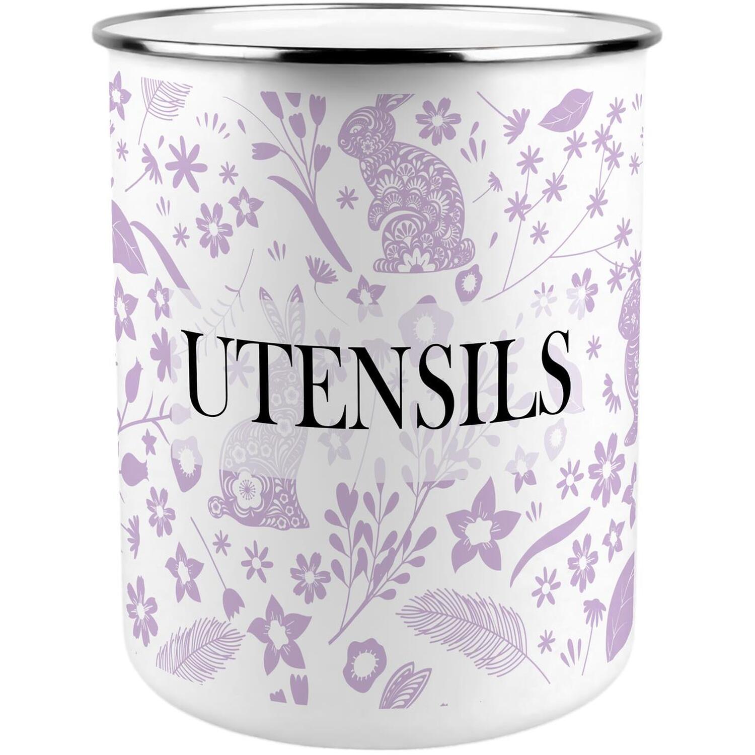B&Q - Lilac Wild Rabbits Kitchen Utensil Holder - Image 2