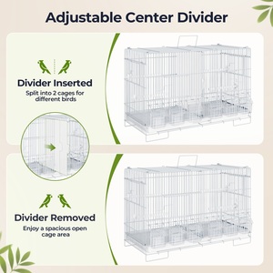 Yaheetech Small Bird Cage with Slide-Out Tray and Removable Divider