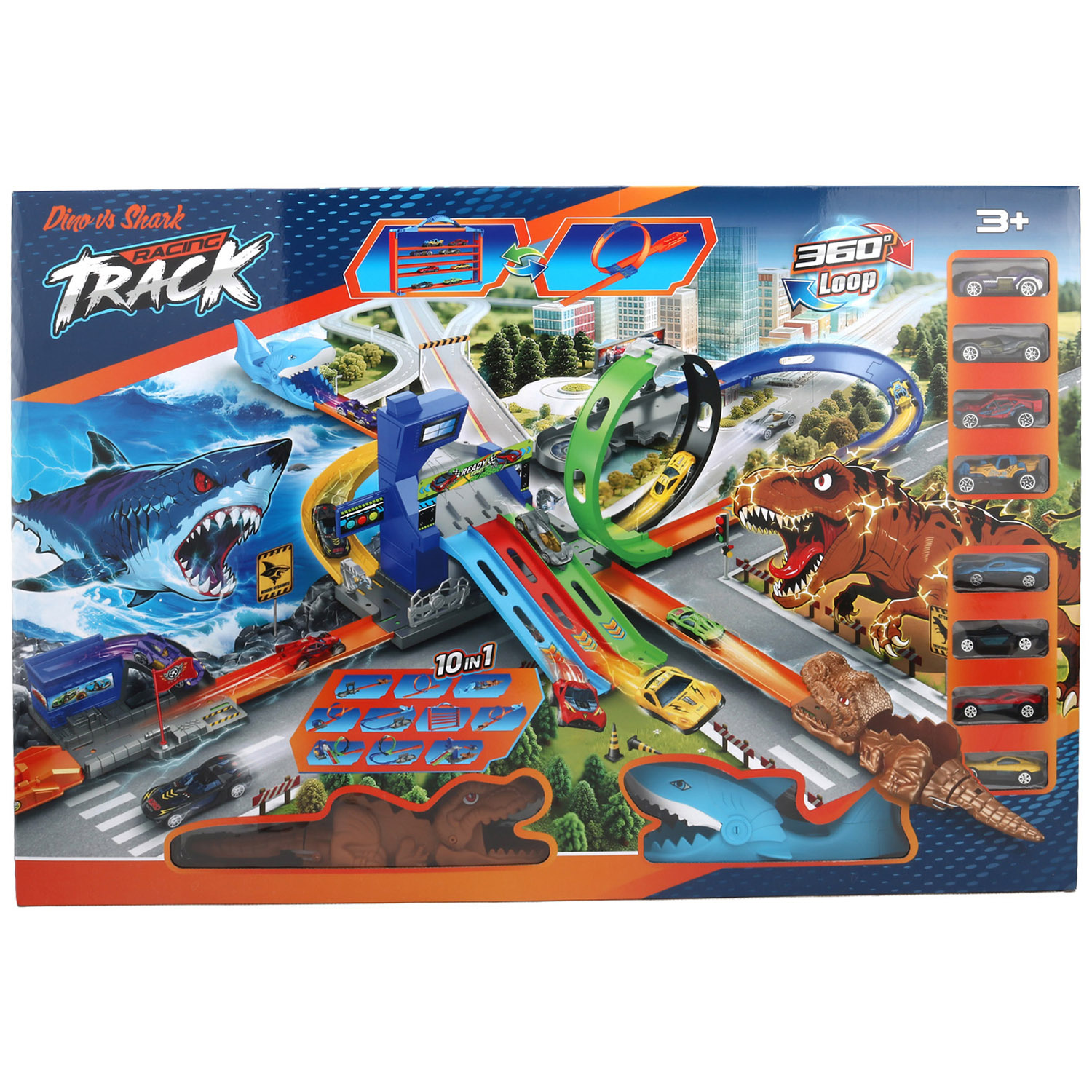 Dino vs Shark Racing Track