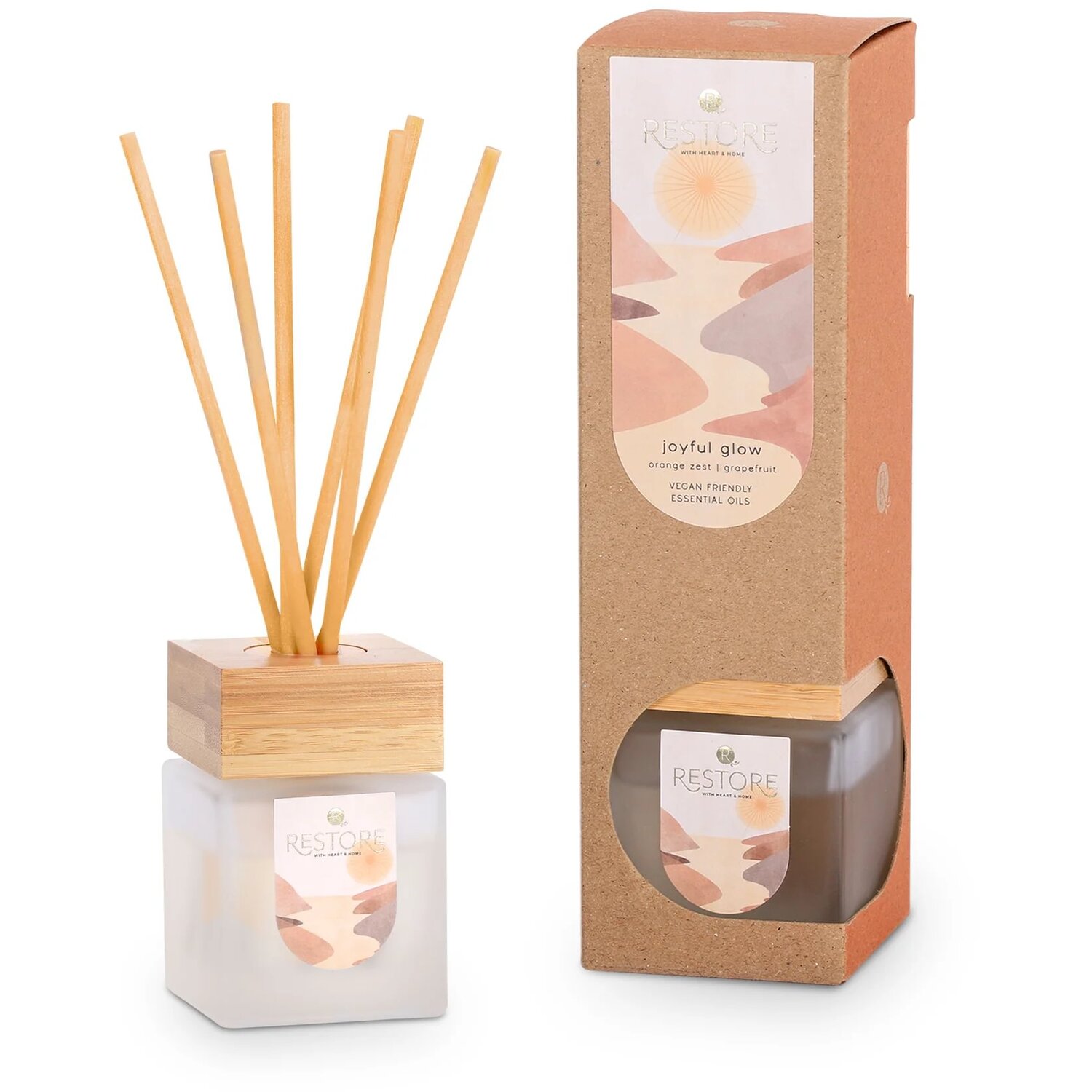 RESTORE Fragrance Reed Diffuser - Joyful Glow - 70ml in Cool White
