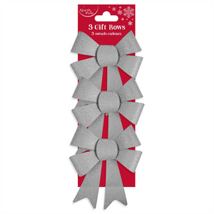 Pack-of-3-Silver-Christmas-Present-Gift-Bows