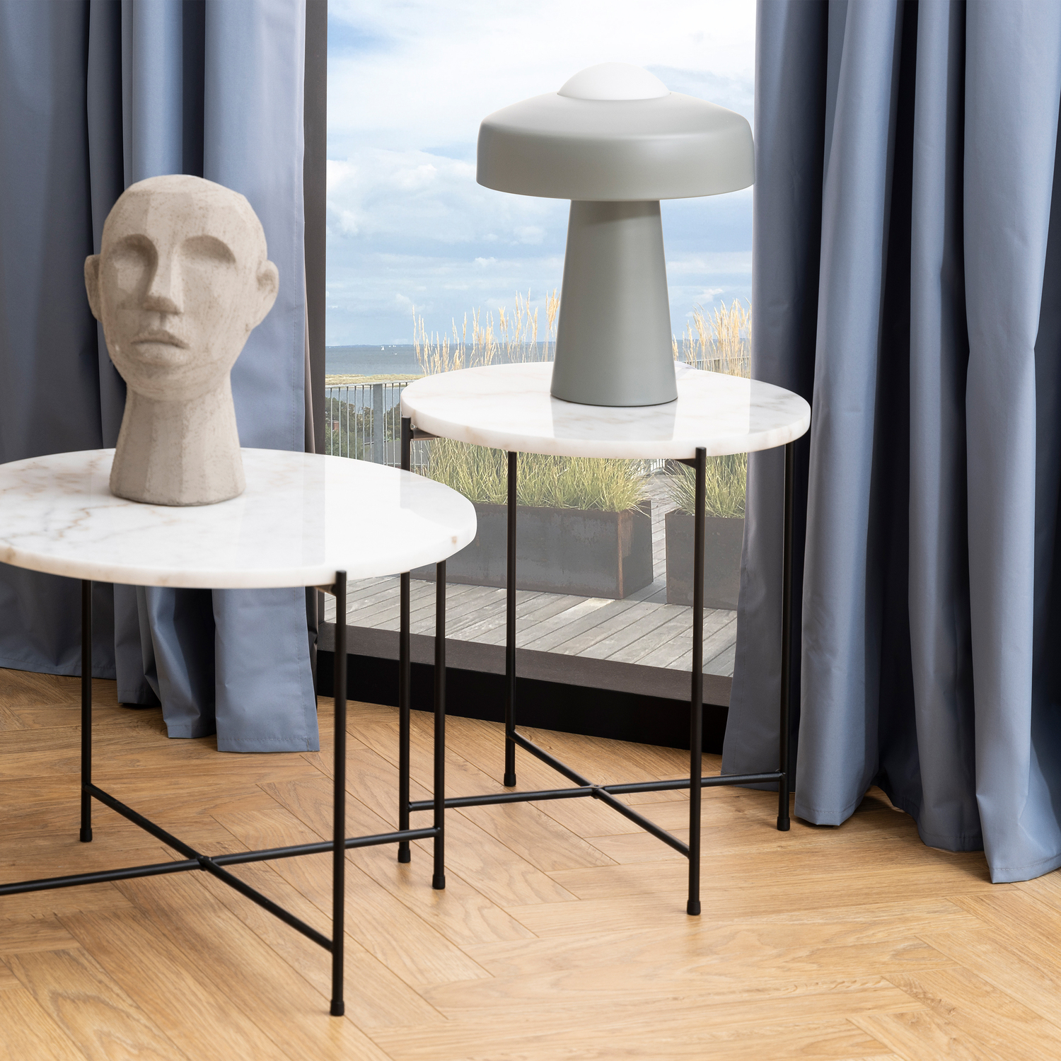 Actona Unisex White Small Avila Side Table - Image 5