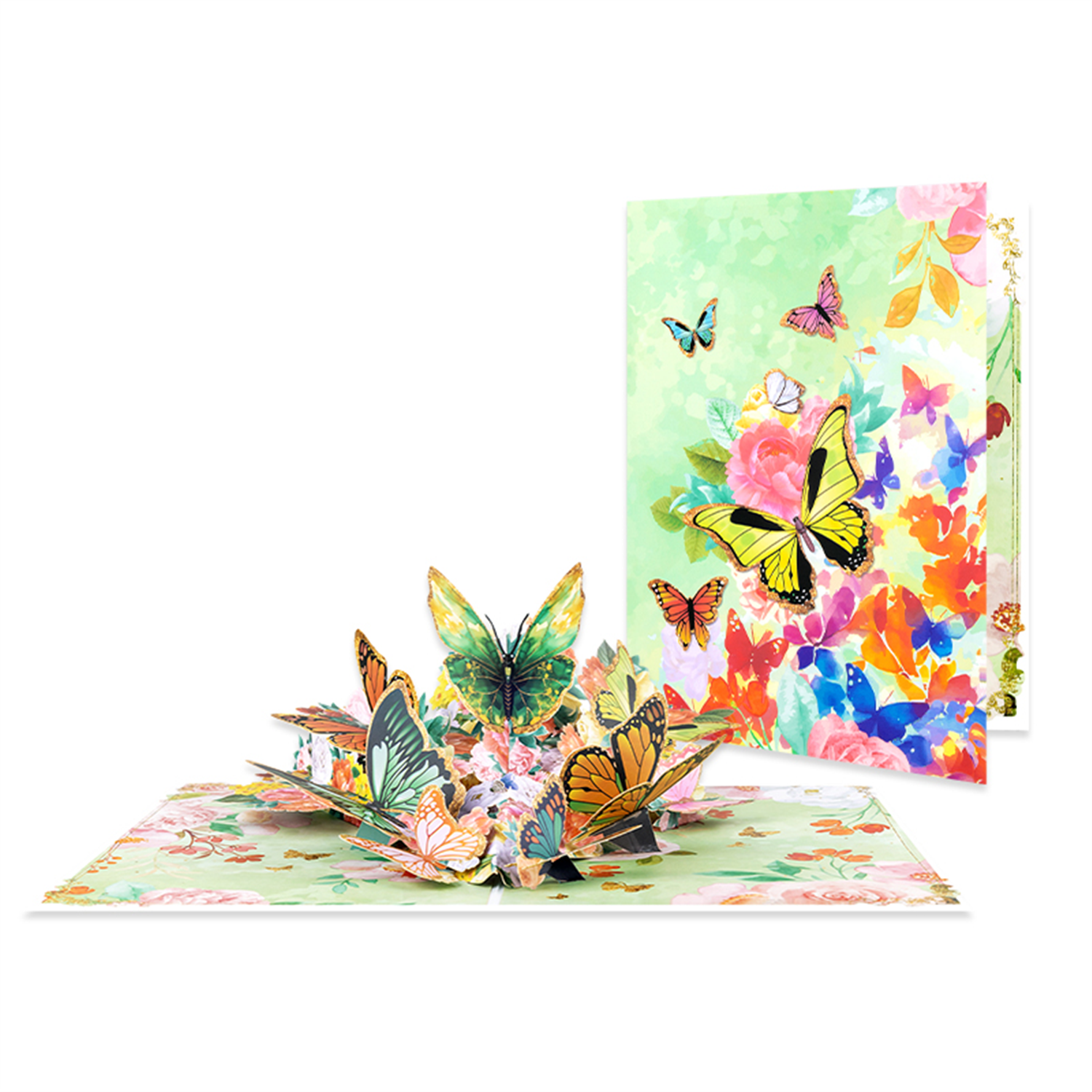 Brightfeel Bright Wings Butterfly 3D Pop Up Greeting Card - White