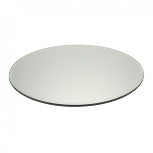 Round Mirror Plate Clear Glass Clear