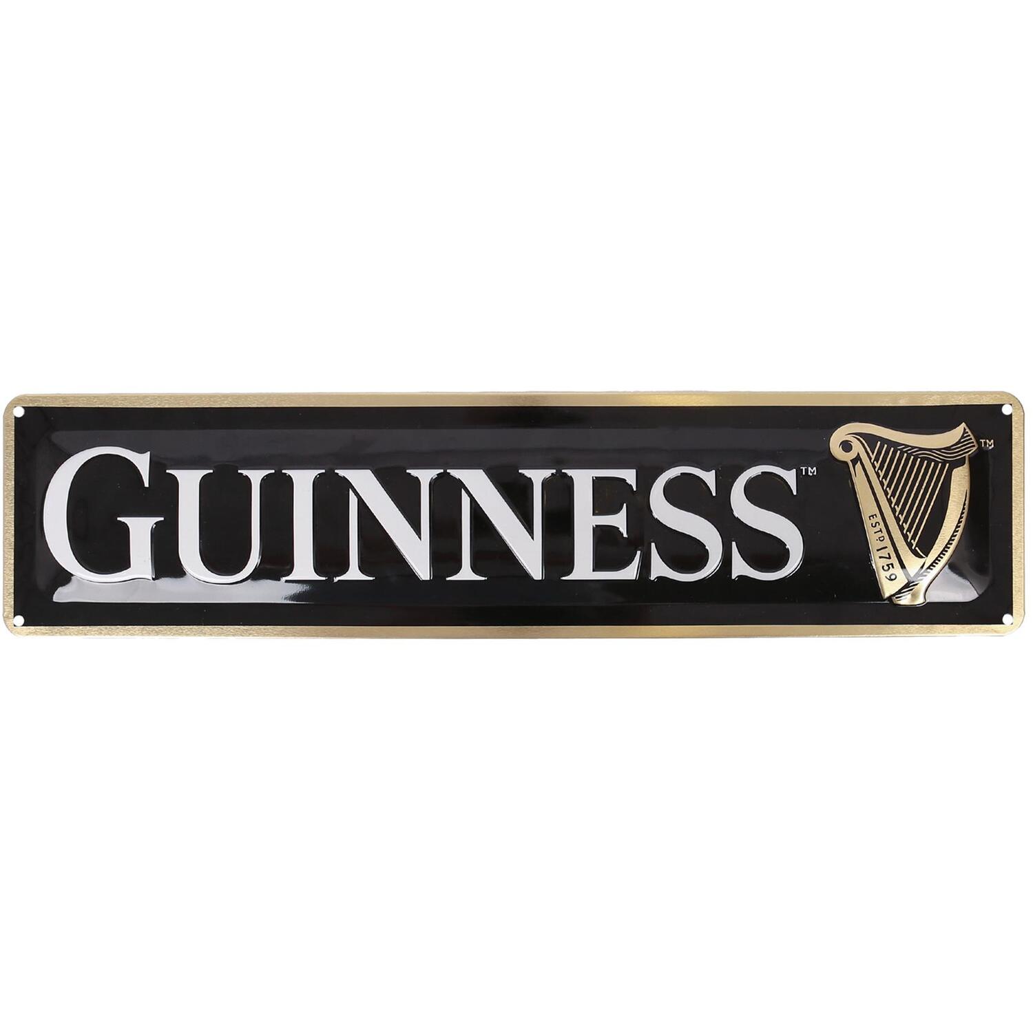 Guinness Unisex Black Contemporary Metal Tin Sign - 50 X 12Cm In - Image 3