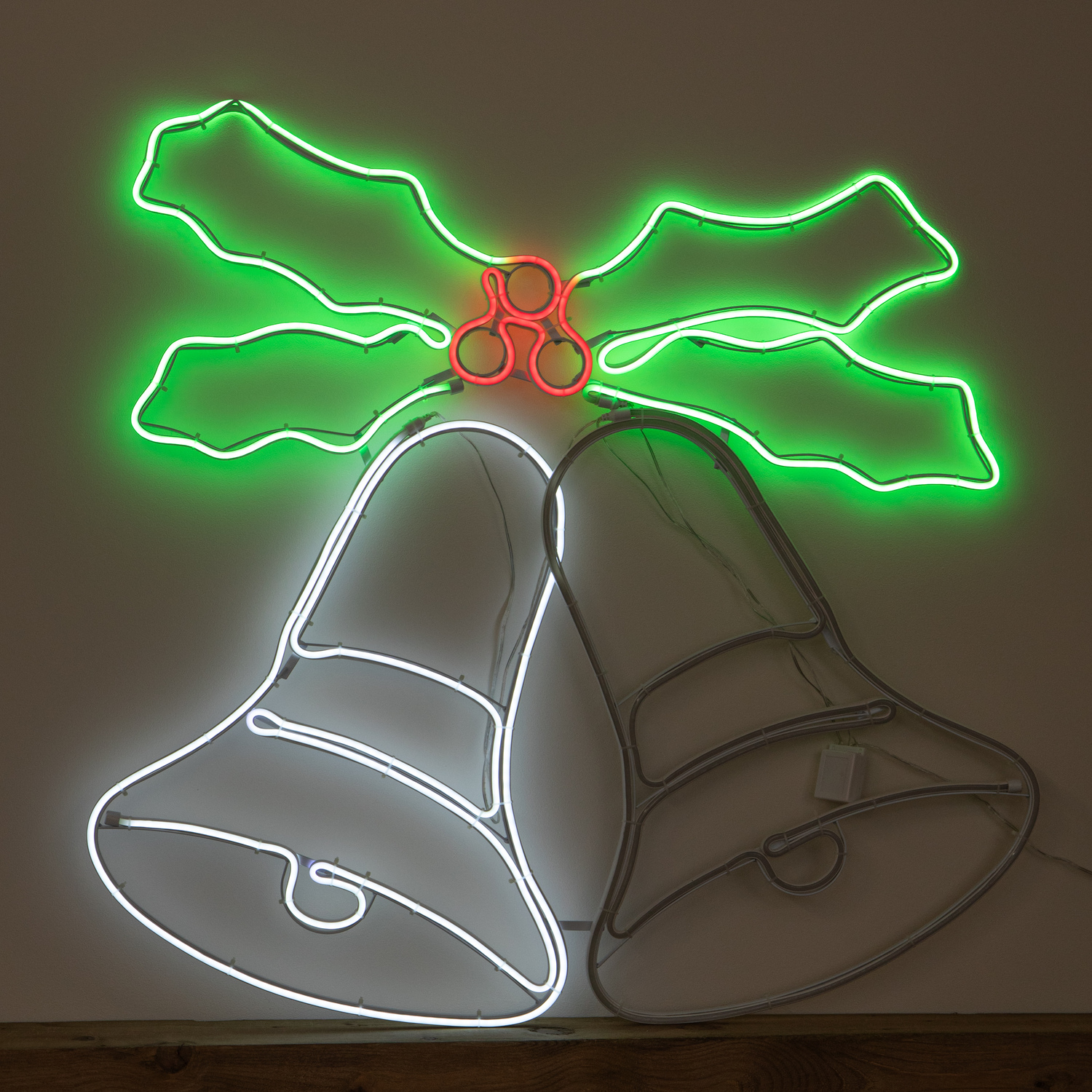 Light 74Cm X 78Cm Up Christmas Bells Neon Decoration With Leds - Image 4
