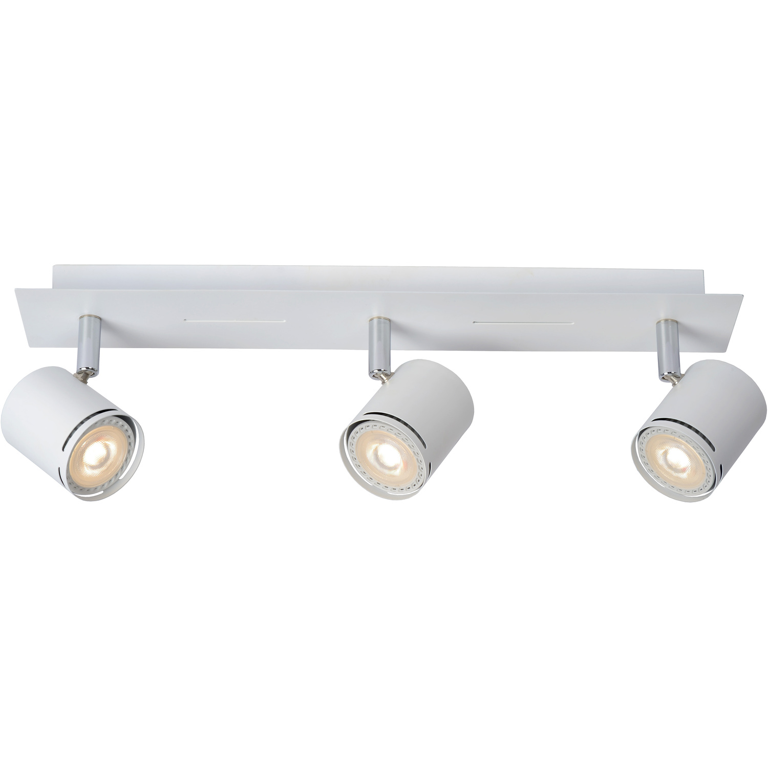 Lucide Rilou 3-Light White Metal Ceiling Spotlight Bar - LED Dimmable GU10 3x5W 3000K - Image 3