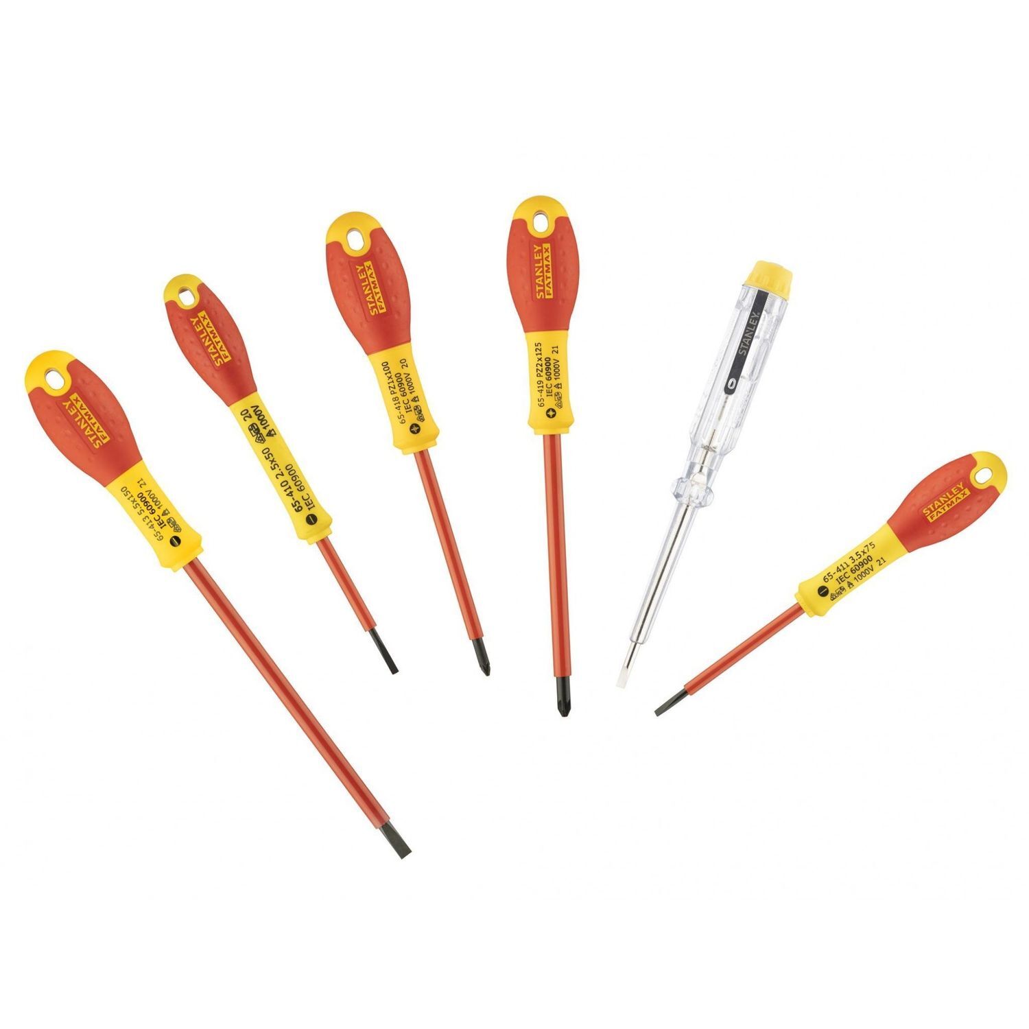 Stanley Hand Tools Fatmax Vde Insulated Screwdriver Set, 6 Piece - Image 2