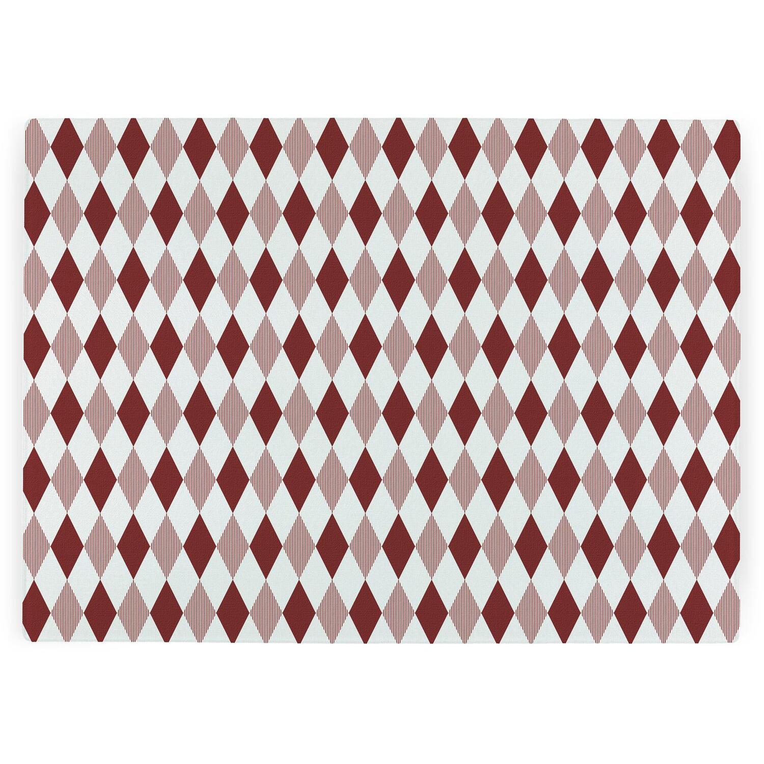 B&Q -  Red Argyle Textured Glass Worktop ProtectorLarge Kitchen Chopping Board - Image 3