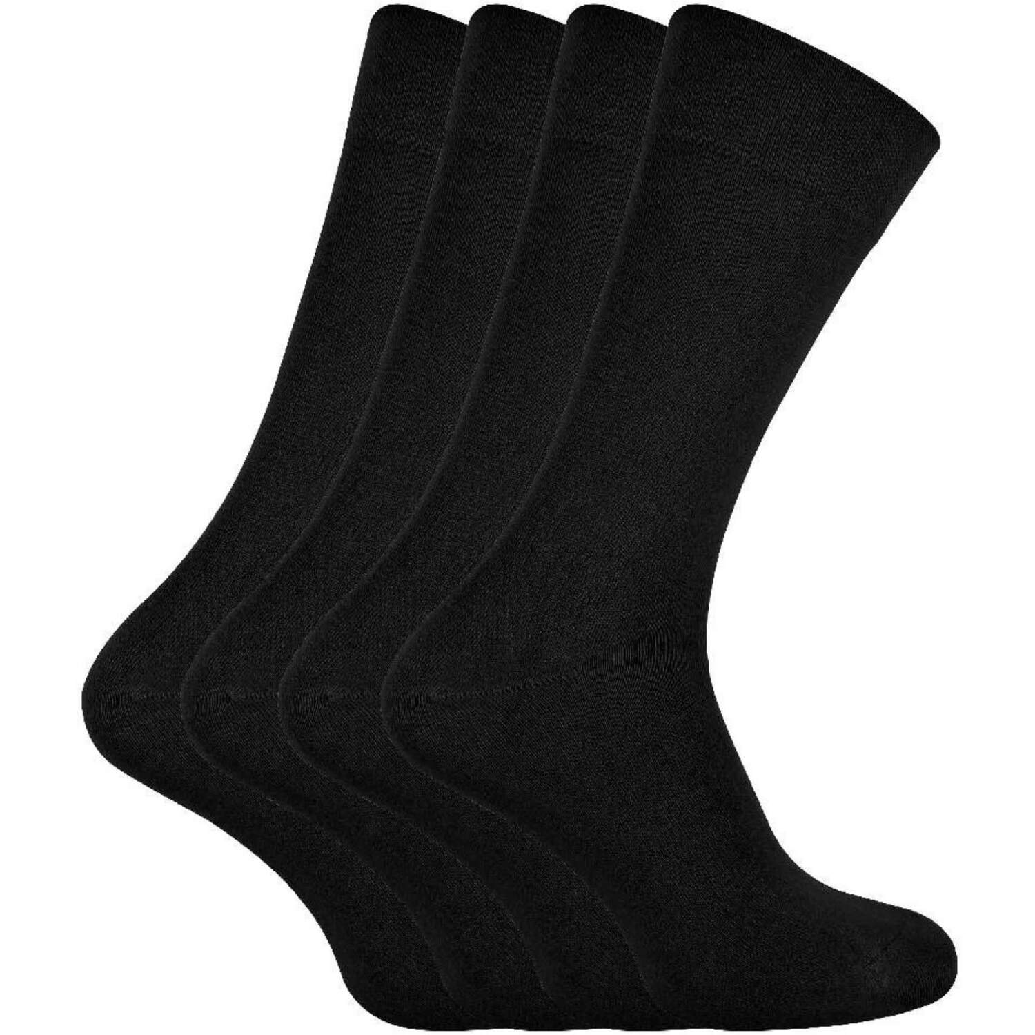 Sock Snob Men's Black 4 Pairs Ladies Bamboo Dress Socks | | Super Soft Breathable 4-7 Socks For Wo - Image 2